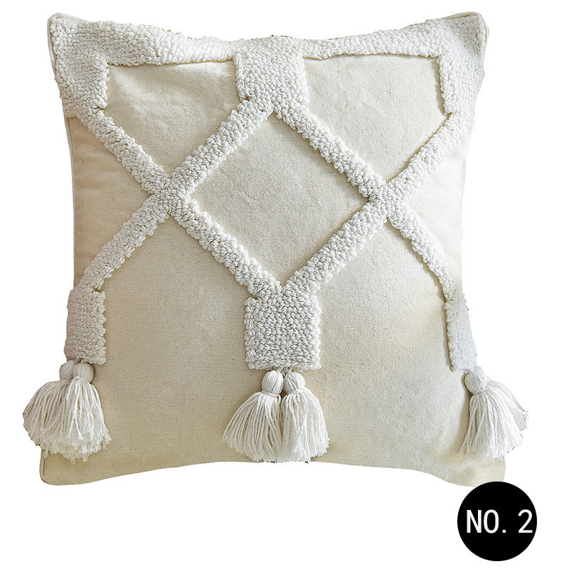 Nordic Moroccan Tufted Throw Pillow