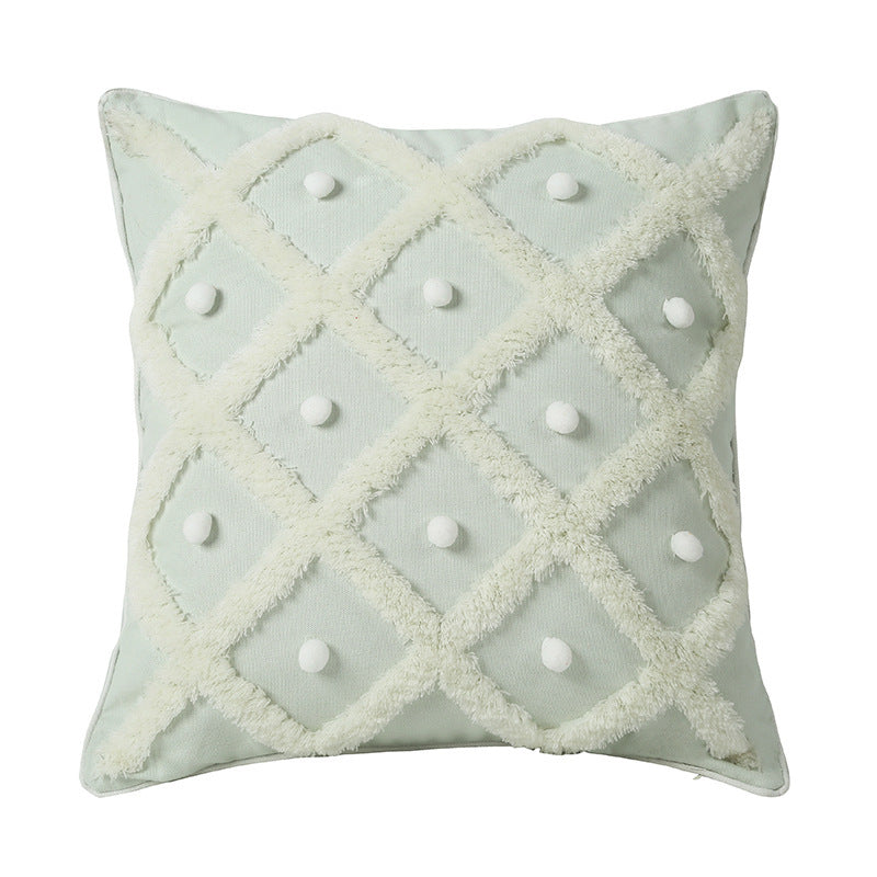 Elegant Moroccan Pillow with Tufted Design