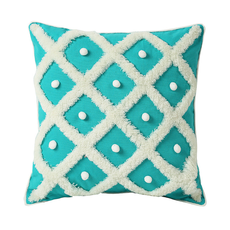 Elegant Moroccan Pillow with Tufted Design