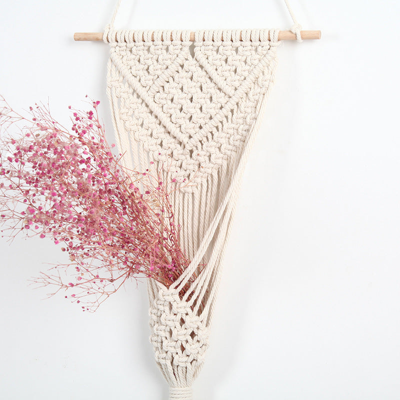 Woven Net Flower Basket for Wall Decoration