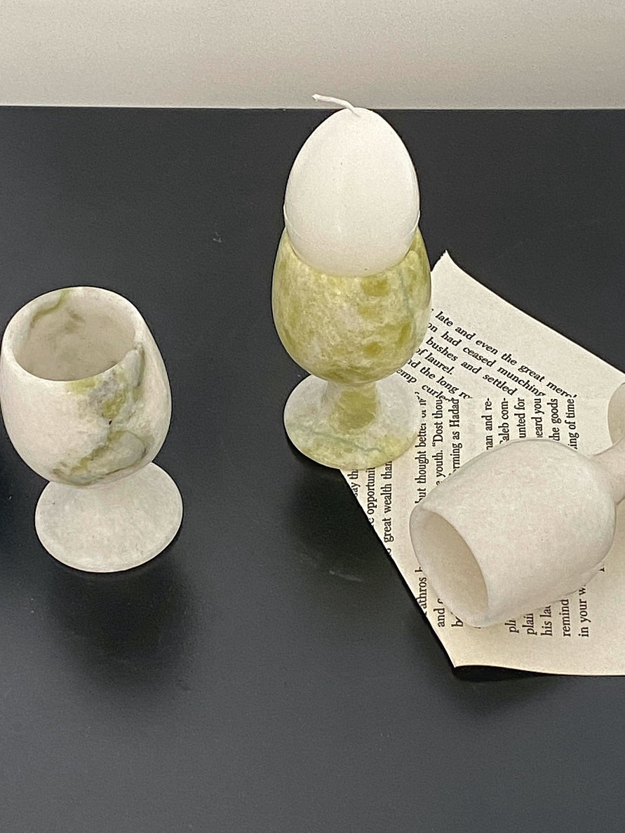 Elevated Jade and Stone Ornament Cups