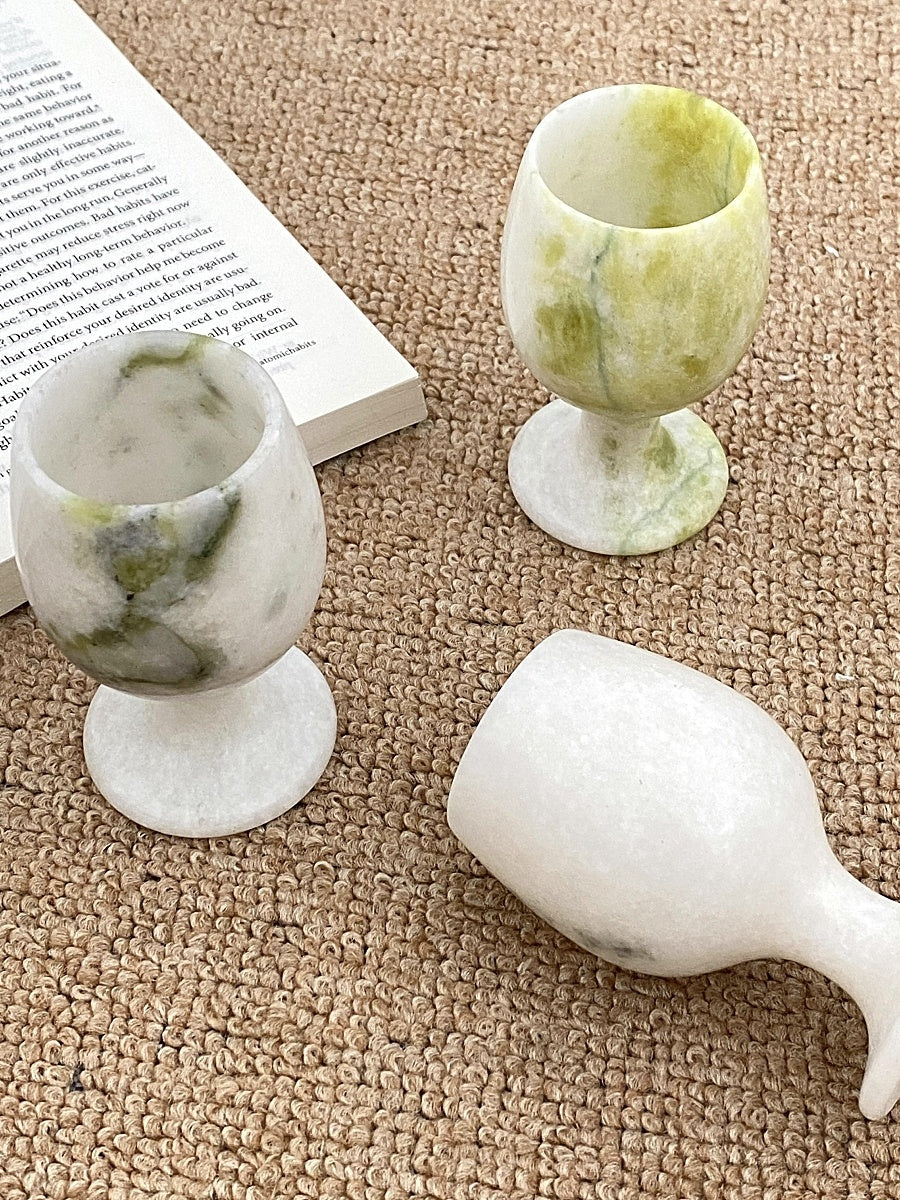 Elevated Jade and Stone Ornament Cups