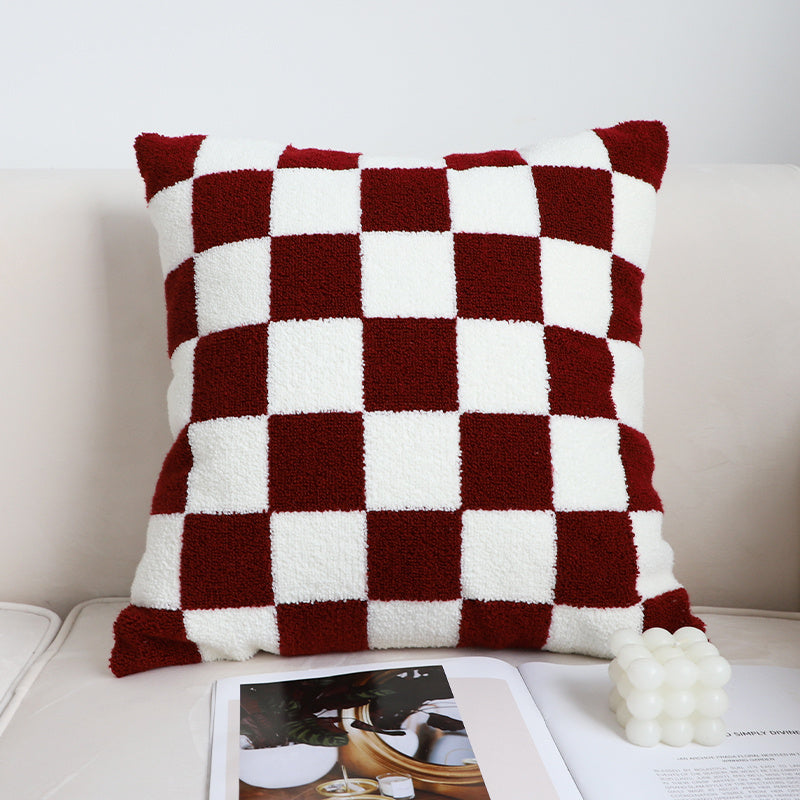 Simple Checkerboard Cushion - Living Room Decor