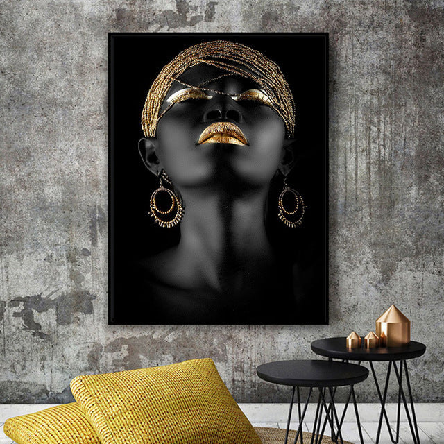 Elegant African Woman Wall Art