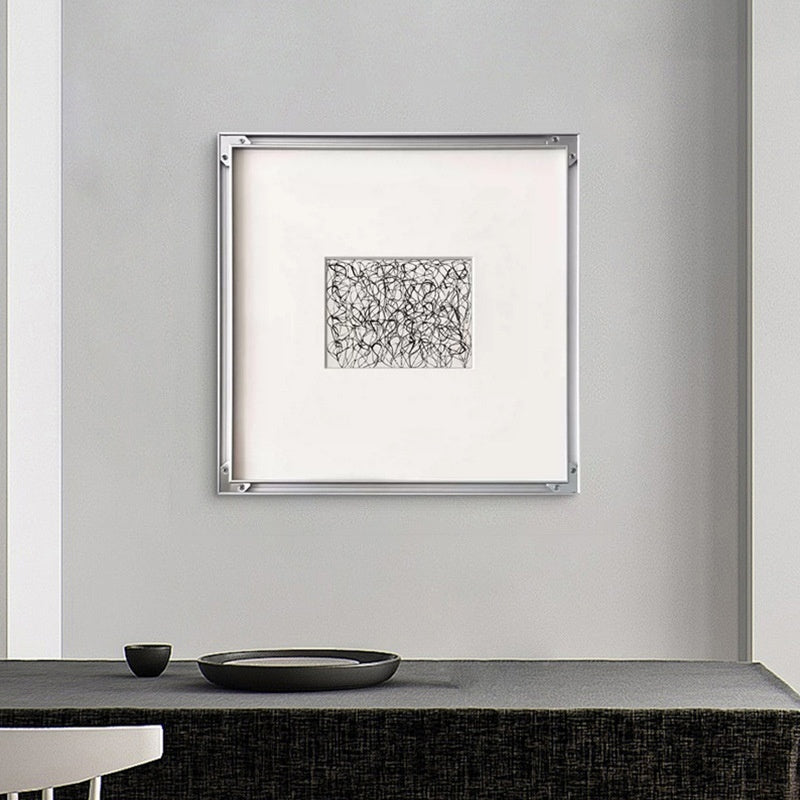 Modern Black and White Line Art Painting