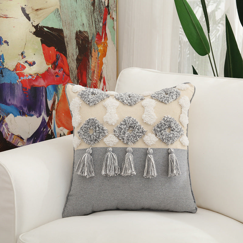 Embroidered Cotton Home Pillow