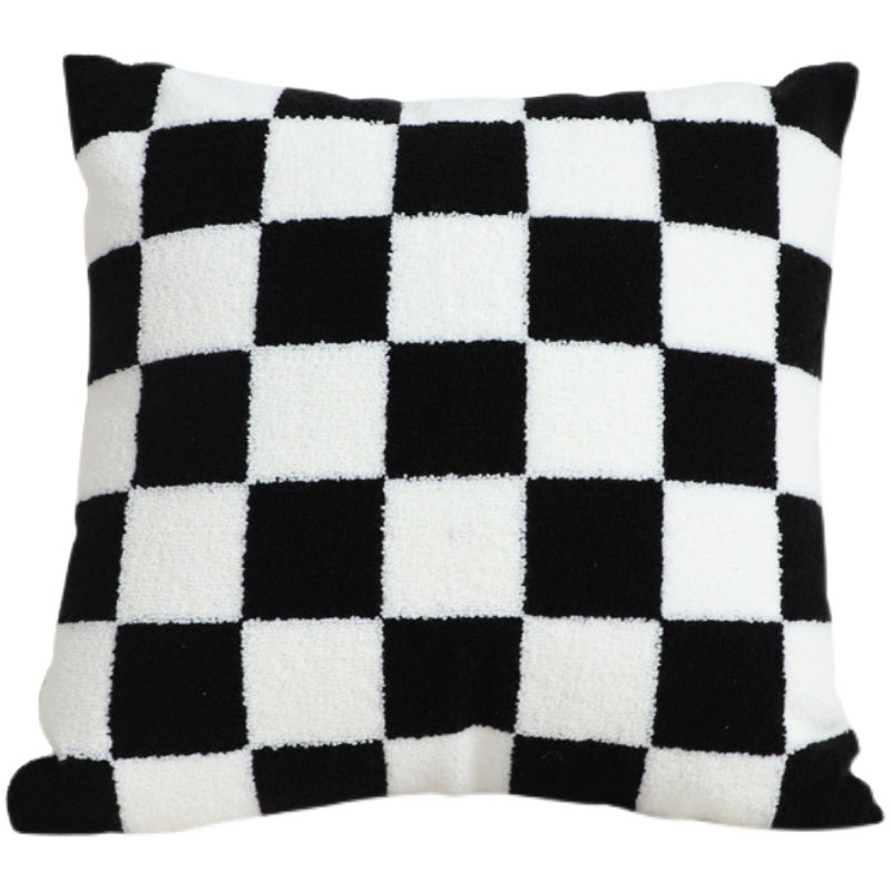 Simple Checkerboard Cushion - Living Room Decor