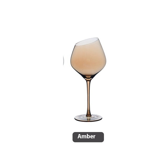 Beveled Crystal Goblet for Red Wine and Champagne