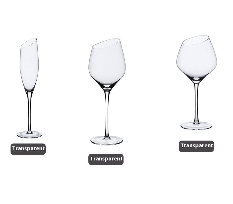 Beveled Crystal Goblet for Red Wine and Champagne