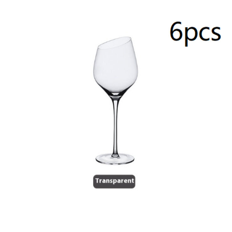 Beveled Crystal Goblet for Red Wine and Champagne