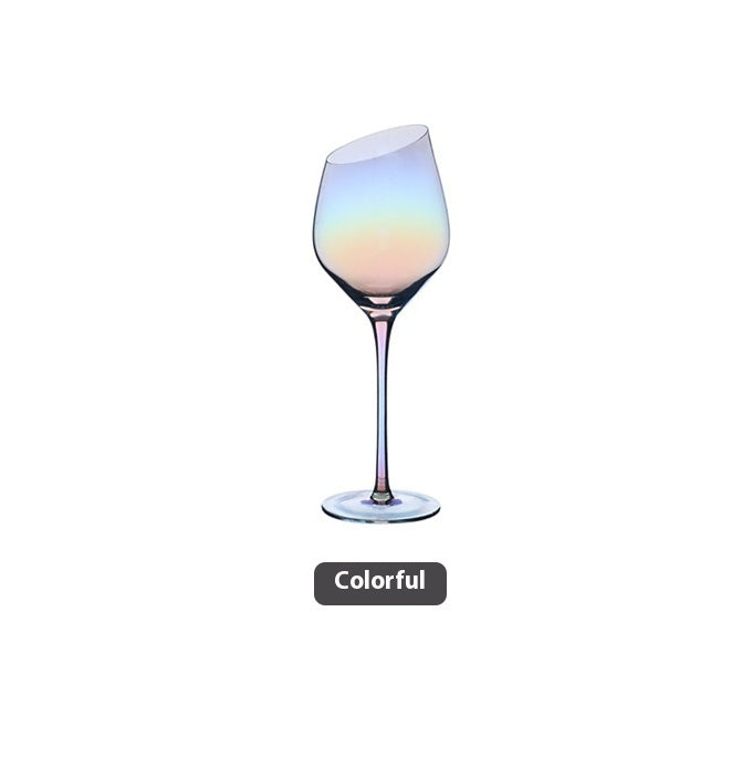 Beveled Crystal Goblet for Red Wine and Champagne