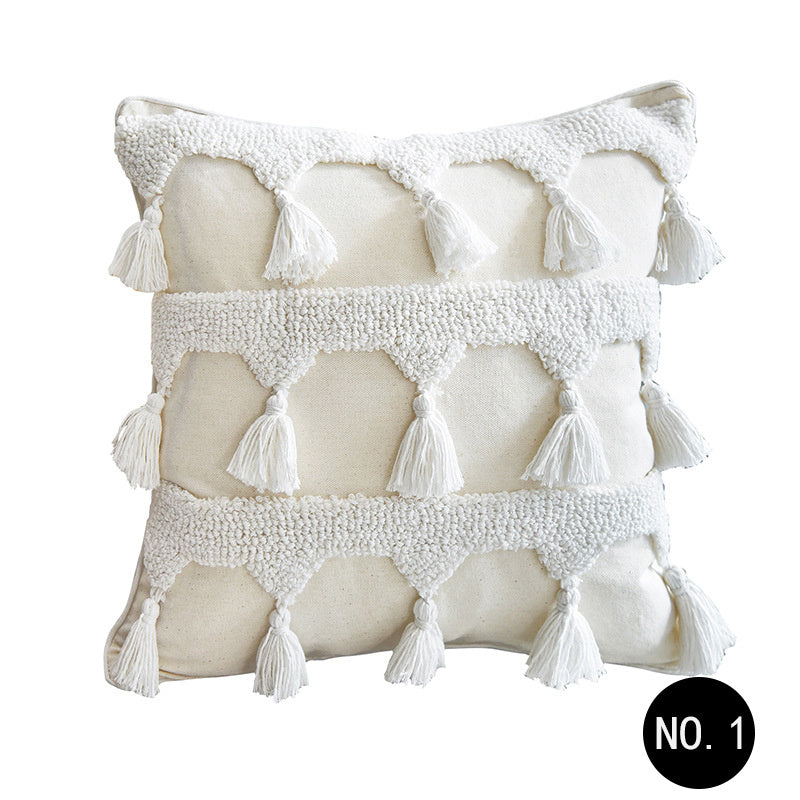 Nordic Moroccan Tufted Throw Pillow