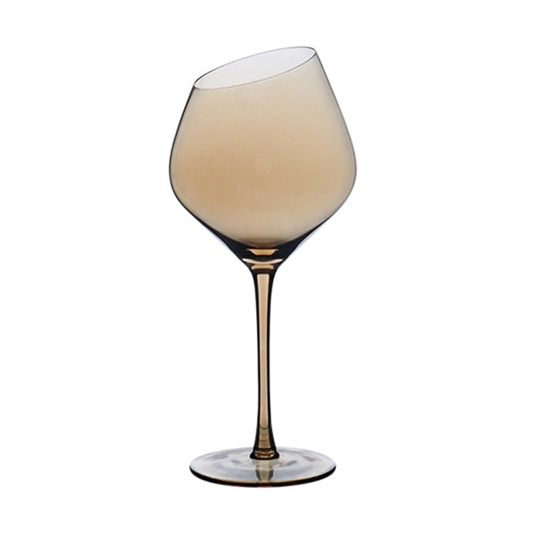 Beveled Crystal Goblet for Red Wine and Champagne