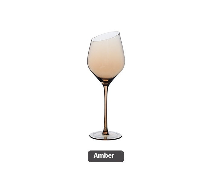 Beveled Crystal Goblet for Red Wine and Champagne