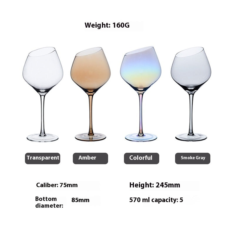 Beveled Crystal Goblet for Red Wine and Champagne