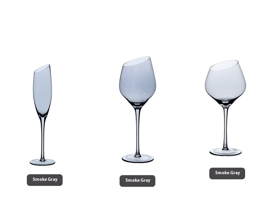 Beveled Crystal Goblet for Red Wine and Champagne